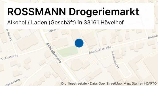 Rossmann Drogeriemarkt Bahnhofstrasse In Hovelhof Alkohol Laden Geschaft