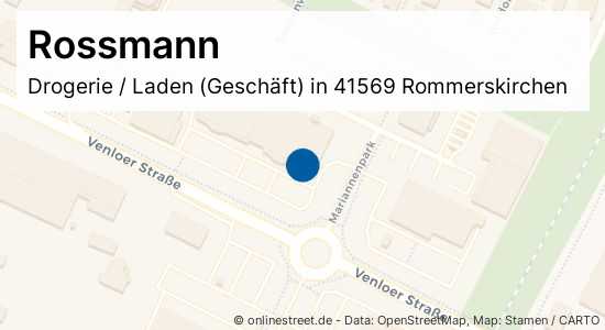 Rossmann Mariannenpark In Rommerskirchen Eckum Drogerie Laden Geschaft