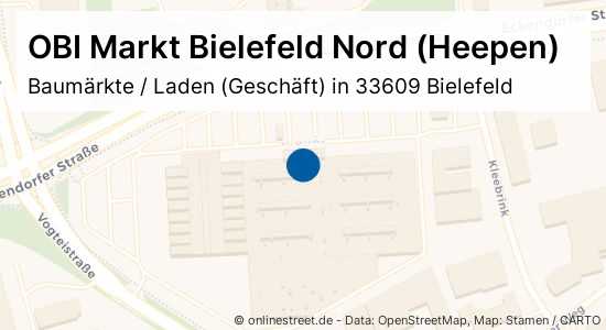 OBI Markt Bielefeld Nord (Heepen) Eckendorfer Straße in Bielefeld