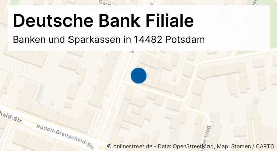 Deutsche Bank Filiale Karl Liebknecht Strasse In Potsdam Babelsberg Nord Banken Und Sparkassen