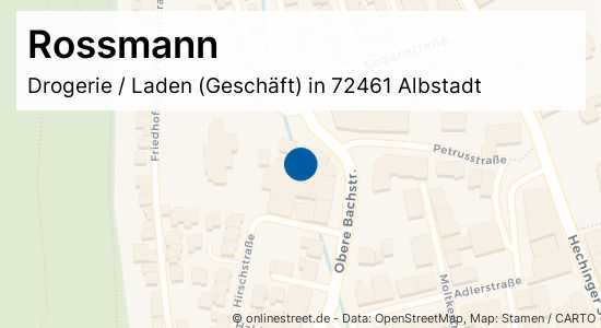 Rossmann Obere Bachstrasse In Albstadt Tailfingen Drogerie Laden Geschaft