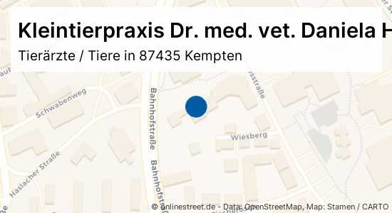 Kleintierpraxis Dr. med. vet. Daniela Heldt Bahnhofstraße in Kempten
