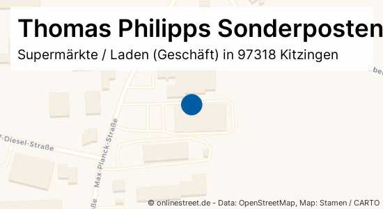 Thomas Philipps Sonderposten MaxPlanckStraße in KitzingenHoheim