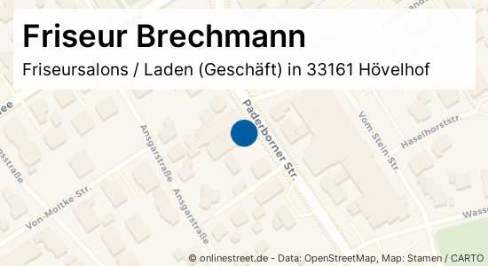 Friseur Brechmann Paderborner Strasse In Hovelhof Klausheide Friseursalons Laden Geschaft