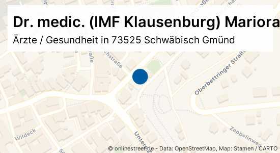 Dr. medic. (IMF Klausenburg) Mariora Opris Königsturmstraße in