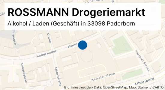 Rossmann Drogeriemarkt Kamp In Paderborn Kernstadt Alkohol Laden Geschaft