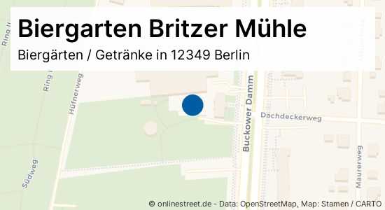 Biergarten Britzer Mühle Buckower Damm in BerlinBuckow Biergärten
