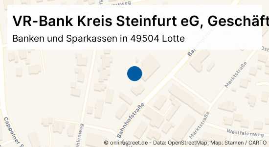 Vr Bank Kreis Steinfurt Eg Geschaftsstelle Lotte Bahnhofstrasse In Lotte Banken Und Sparkassen