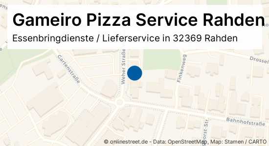 Gameiro Pizza Service Rahden Weher Strasse In Rahden Wehe Essenbringdienste Lieferservice