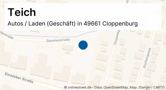 Teich Daimlerstraße in CloppenburgEmstekerfeld Autos, Laden (Geschäft)