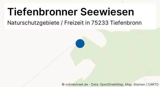 Tiefenbronner Seewiesen Tiefenbronner Straße in TiefenbronnMühlhausen