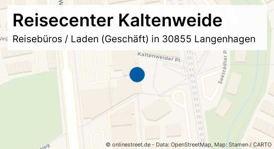 Reisecenter Kaltenweide Kaltenweider Platz In Langenhagen Kaltenweide Reiseburos Laden Geschaft