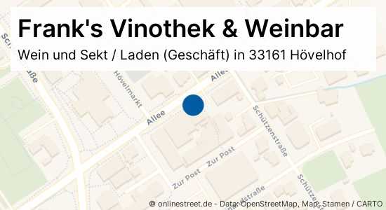 Frank S Vinothek Weinbar Allee In Hovelhof Wein Und Sekt Laden Geschaft