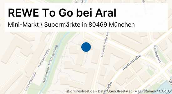 REWE To Go bei Aral Kapuzinerstraße in München MiniMarkt, Supermärkte