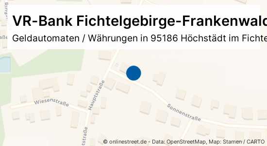 Vr Bank Fichtelgebirge Frankenwald Eg Hauptstrasse In Hochstadt Im Fichtelgebirge Hochstadt In Fichtelgebirge Geldautomaten Wahrungen