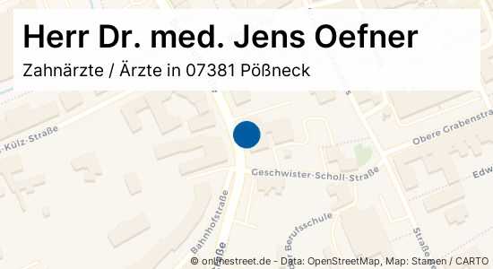 Herr Dr. med. Jens Oefner Bahnhofstraße in PößneckPößneck,Stadt