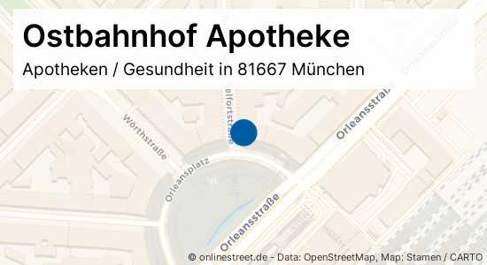 Ostbahnhof Apotheke Orleansplatz in MünchenAuHaidhausen Apotheken