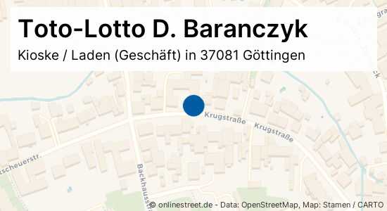 Toto Lotto D Baranczyk Krugstrasse In Gottingen Grone Kioske Laden Geschaft