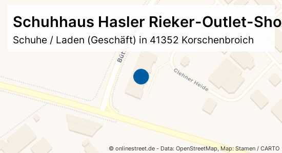 Schuhhaus Rieker-Outlet-Shop Glehner Heide in Korschenbroich-Glehn: Schuhe, Laden (Geschäft)