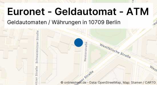 Geldautomat ATM Westfälische Straße in BerlinWilmersdorf