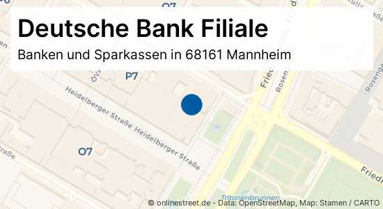 Deutsche Bank Filiale P7 in Mannheim: Banken und Sparkassen