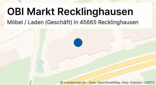 OBI Markt Recklinghausen Schmalkalder Straße in Recklinghausen