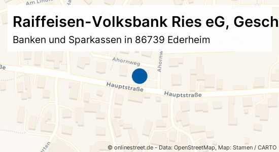 Raiffeisen Volksbank Ries Eg Geschaftsstelle Ederheim Ahornweg In Ederheim Banken Und Sparkassen