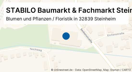 STABILO Baumarkt & Fachmarkt Steinheim (Westfalen) Sedanstraße in