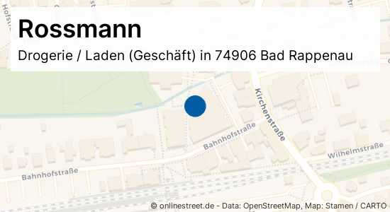 Rossmann Bahnhofstrasse In Bad Rappenau Drogerie Laden Geschaft