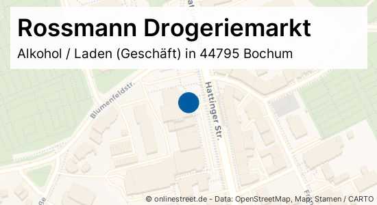 Rossmann Drogeriemarkt Hattinger Strasse In Bochum Weitmar Alkohol Laden Geschaft