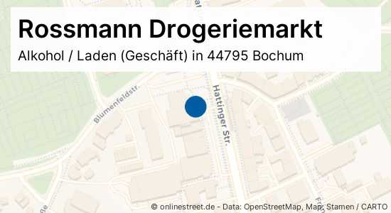 Rossmann Drogeriemarkt Hattinger Strasse In Bochum Weitmar Alkohol Laden Geschaft