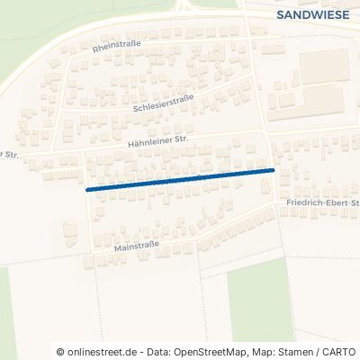 Neckarstraße Alsbach-Hähnlein Sandwiese 