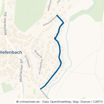 Metterstraße Sternenfels Diefenbach 