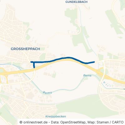 Grunbacher Straße Weinstadt Großheppach 