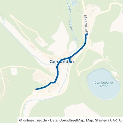 Lieserstraße Daun Gemünden 