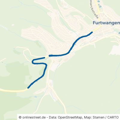 Bregstraße Furtwangen im Schwarzwald Stadtgebiet 