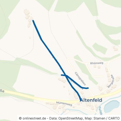 Gänsgrabenweg Gersfeld Altenfeld 