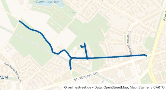 Peter-Lauten-Straße Krefeld Kempener Feld/Baakeshof 