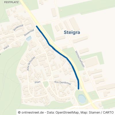 Straße an Der B180 Steigra 