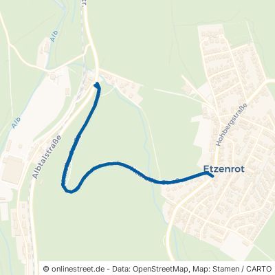 Neuroder Straße Waldbronn Etzenrot 