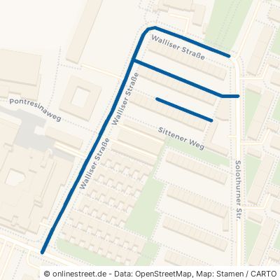 Walliser Straße München Thalk.Obersendl.-Forsten-Fürstenr.-Solln 