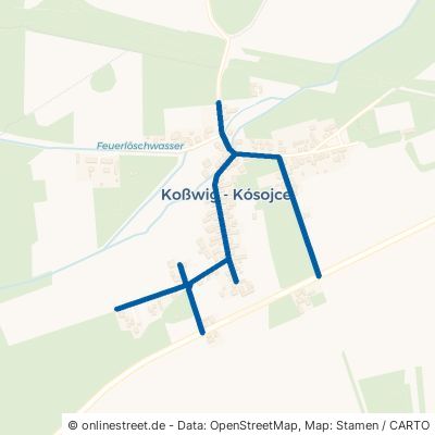 Koßwiger Dorfstraße Vetschau Koßwig 