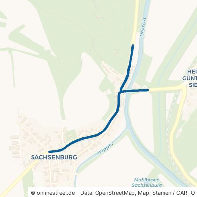 Sachsenburger Straße An der Schmücke Sachsenburg 