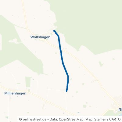 Plattenstraße Millienhagen-Oebelitz Wolfshagen 