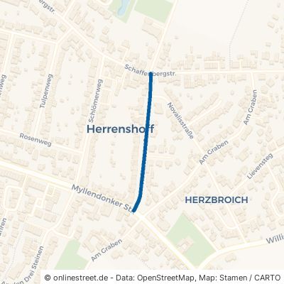 Hubertusstraße Korschenbroich Herzbroich 