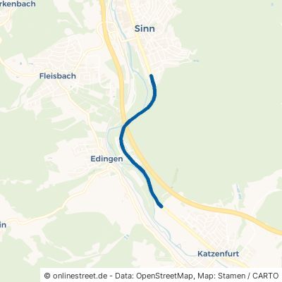 Bundesstraße Sinn Edingen 