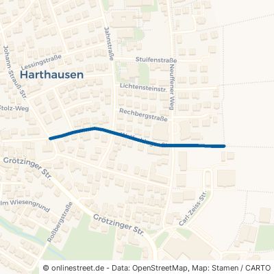 Wolfschluger Straße Filderstadt Harthausen 