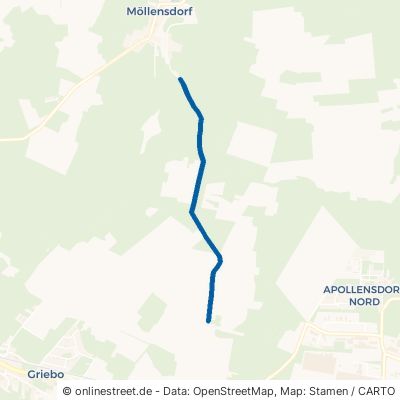 Straße Nach Apollensdorf Coswig Möllensdorf 