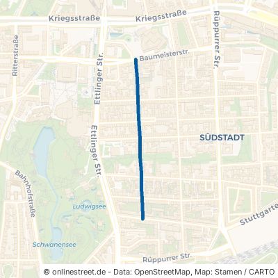 Wilhelmstraße Karlsruhe Südstadt 