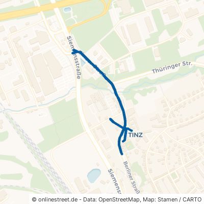 Tinzer Straße Gera Roschütz 